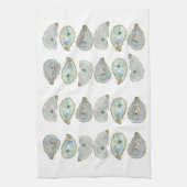 Linge De Cuisine Motif d'huîtres d'aquarelle côtière (Vertical)