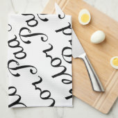 Linge De Cuisine Motif diagonal B&WII de manuscrit de protection de (Quart Plié)