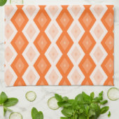 Linge De Cuisine Motif diamant orange (Plié)