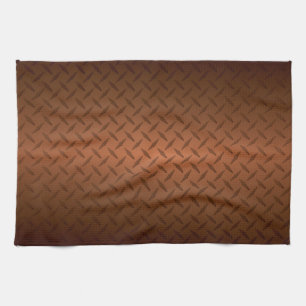 Linge De Cuisine Motif Diamondplate Dégradé du noir au cuivre