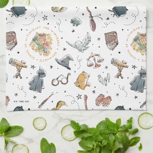 Linge De Cuisine Motif d'icônes HARRY POTTER™ (Plié)