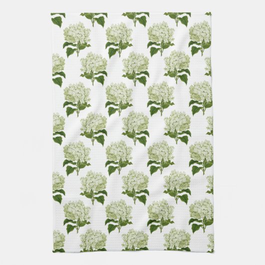 Linge De Cuisine Motif d'illustration blanc vert (Vertical)