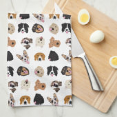 Linge De Cuisine Motif d'illustration du visage de chien mignon (Quart Plié)