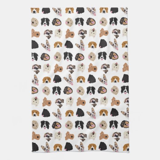 Linge De Cuisine Motif d'illustration du visage de chien mignon (Vertical)