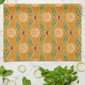 Linge De Cuisine Motif d'illustration traditionnel indien. (Plié)