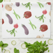Linge De Cuisine Motif d'illustration végétale (Plié)