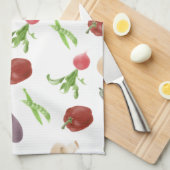 Linge De Cuisine Motif d'illustration végétale (Quart Plié)