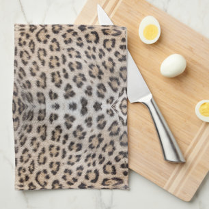 Linge De Cuisine Motif d'impression de fourrure de léopard guépard 