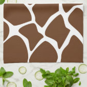 Linge De Cuisine Motif d'impression de girafe dans Brown foncé (Plié)