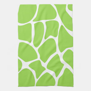 Linge De Cuisine Motif d'impression de girafe en vert de chaux