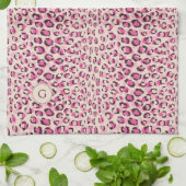 Linge De Cuisine motif d'impression de guépard rose moderne (Plié)