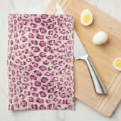Linge De Cuisine motif d'impression de guépard rose moderne (Quart Plié)