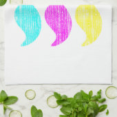 Linge De Cuisine Motif d'impression de moustache couleur CMY (Plié)