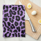 Linge De Cuisine Motif d'impression des points de léopard pourpre (Quart Plié)