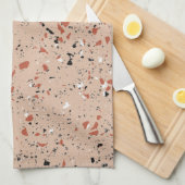 Linge De Cuisine Motif d'impression moderne Pink Terrazzo (Quart Plié)