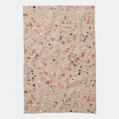 Linge De Cuisine Motif d'impression moderne Pink Terrazzo (Vertical)