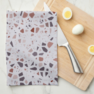 Linge De Cuisine Motif d'impression moderne rose Terrazzo