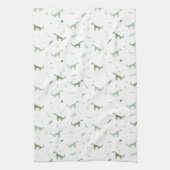 Linge De Cuisine Motif Dinosaure Vert (Vertical)