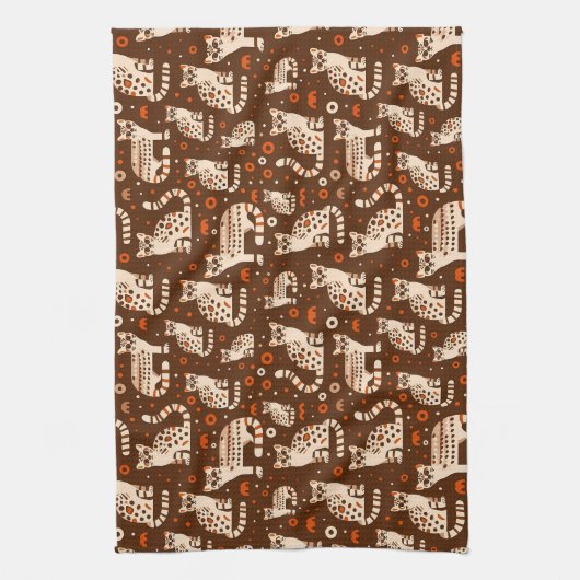 Linge De Cuisine Motif d'occelot (Vertical)