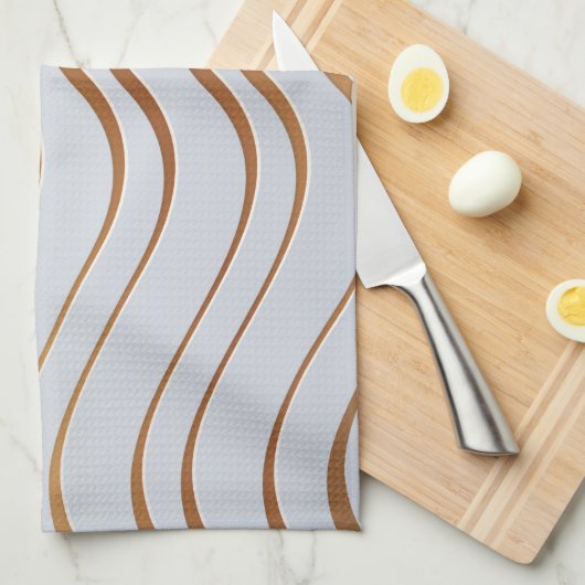 Linge De Cuisine Motif d'or 3 (Quart Plié)