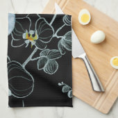 Linge De Cuisine Motif d'orchidées blanches d'aquarelle (Quart Plié)