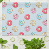 Linge De Cuisine Motif Doughnut glacé bleu clair (Plié)