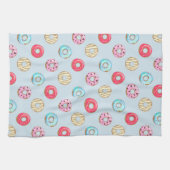 Linge De Cuisine Motif Doughnut glacé bleu clair (Horizontal)