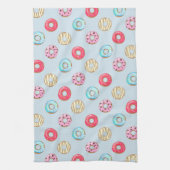 Linge De Cuisine Motif Doughnut glacé bleu clair (Vertical)
