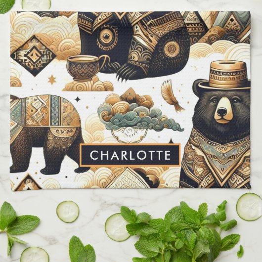 Linge De Cuisine Motif d'ours mou (Plié)