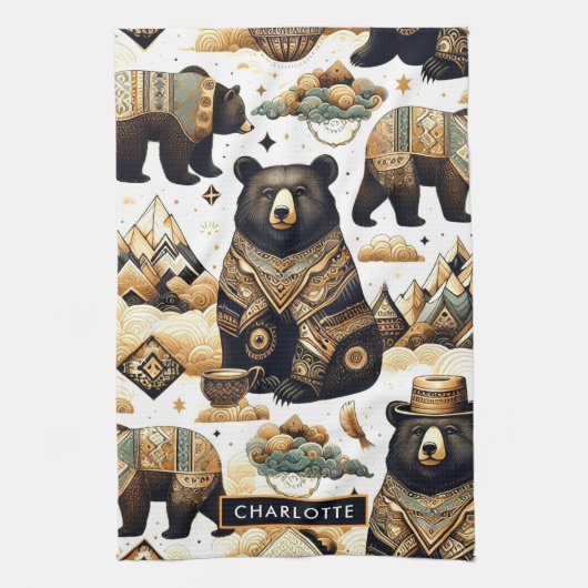 Linge De Cuisine Motif d'ours mou (Vertical)