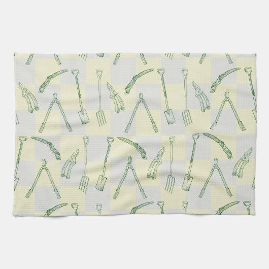 Linge De Cuisine Motif d'outils de jardinage (Horizontal)