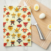 Linge De Cuisine Motif drôle de monstres (Quart Plié)