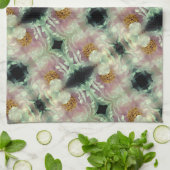 Linge De Cuisine Motif du centre de fleurs rose Peony (Plié)