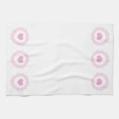 Linge De Cuisine Motif du coeur rose (Horizontal)