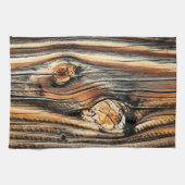 Linge De Cuisine Motif du grain de bois (Horizontal)
