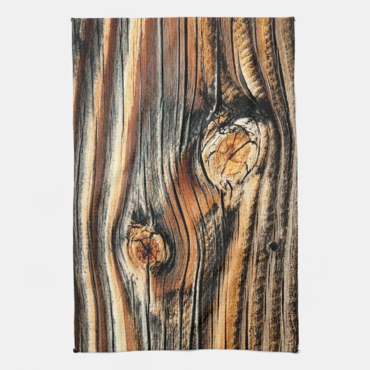 Linge De Cuisine Motif du grain de bois (Vertical)
