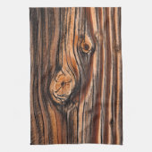 Linge De Cuisine Motif du grain de bois (Vertical)