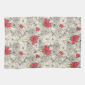 Linge De Cuisine Motif du jardin de fleurs de pavot (Horizontal)