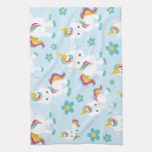 Linge De Cuisine Motif D'Unicornes, De Mignons Unicornes, Fleurs (Vertical)