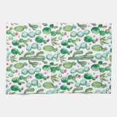 Linge De Cuisine Motif d'usines de cactus d'aquarelle (Horizontal)