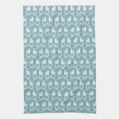 Linge De Cuisine Motif Dusty Blue Tulip (Vertical)