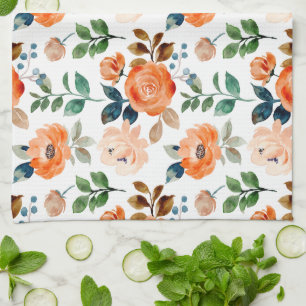 Linge De Cuisine Motif élégant et sans couture de fleurs à l'aquare