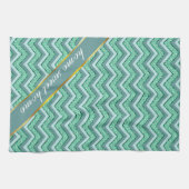Linge De Cuisine Motif Emerald Chevron à facettes (Horizontal)