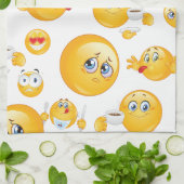 Linge De Cuisine Motif Emoji (Plié)