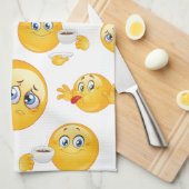 Linge De Cuisine Motif Emoji (Quart Plié)