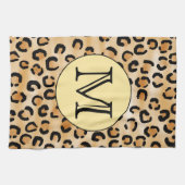Linge De Cuisine Motif Empreinte de léopard Monogramme personnalisé (Horizontal)