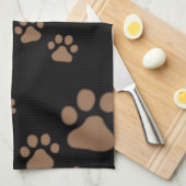 Linge De Cuisine Motif Empreinte de patte adorable (Quart Plié)