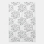 Linge De Cuisine Motif Empreinte de patte dalmate (Vertical)