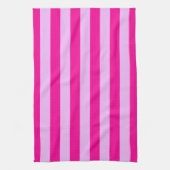 Linge De Cuisine Motif en bande rose et magenta (Vertical)