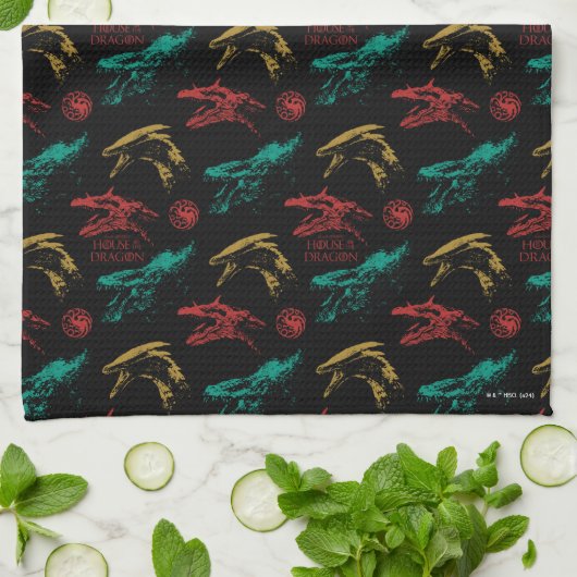 Linge De Cuisine Motif en chef Dragon (Plié)